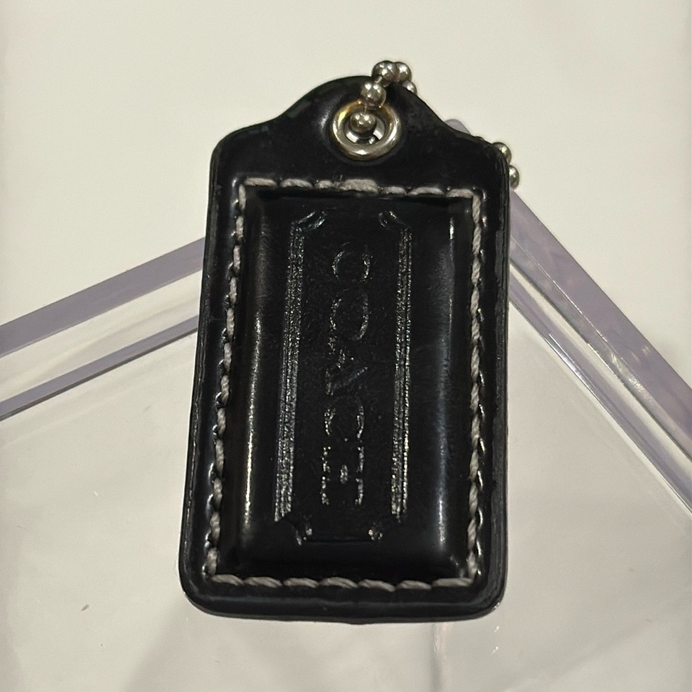 Coach Patent Leather “Black” Hangtag (with silver toned hardware)